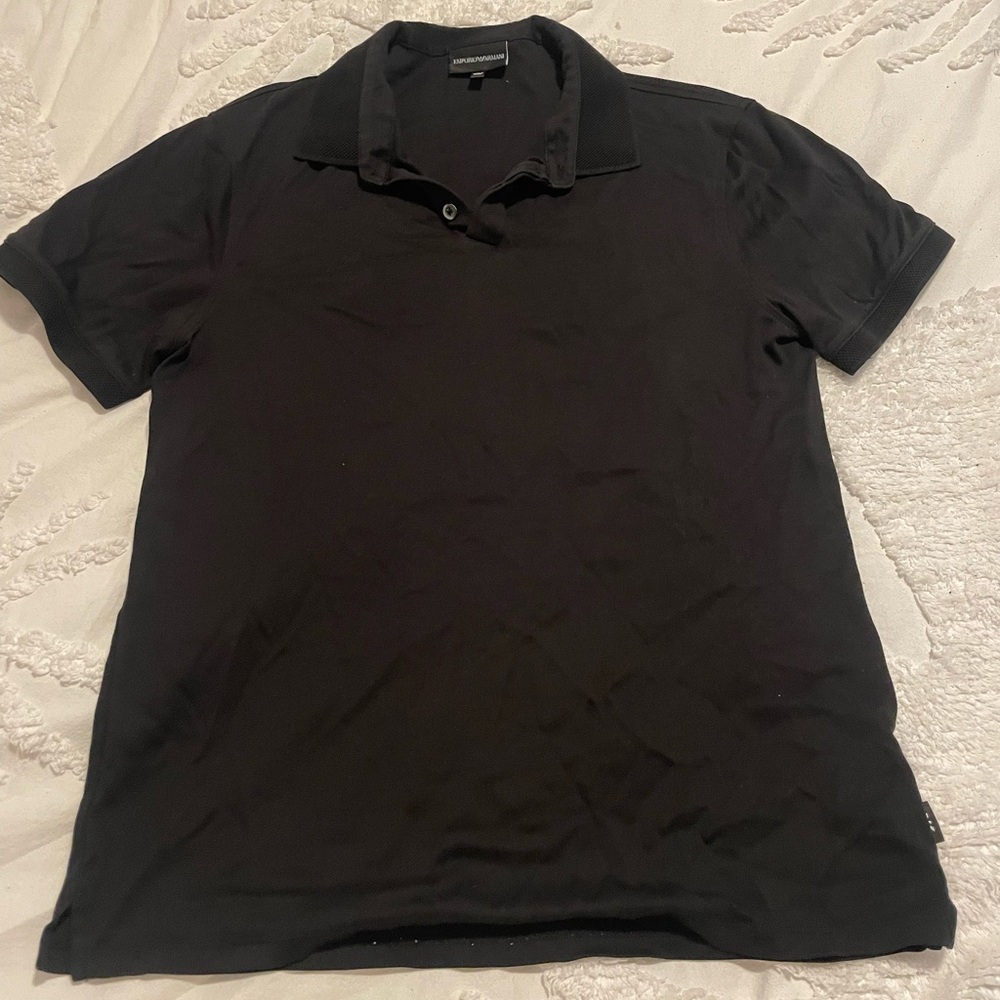 Black super soft Emporio Armani polo